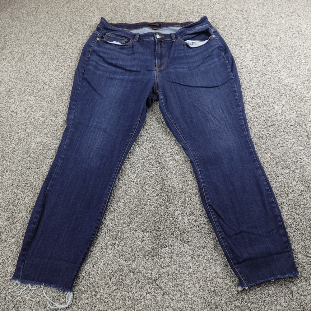 Judy Blue Jeans Womens 22W Dark Denim Trouser Pants High Rise Skinny Fit Stretch